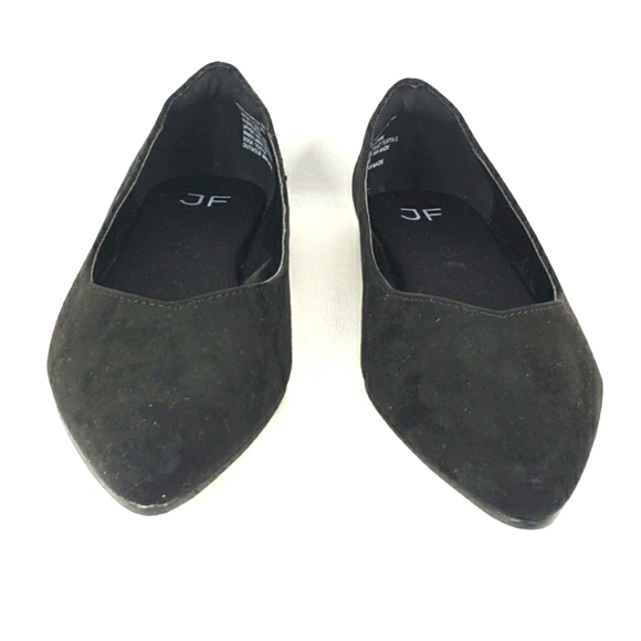 JustFab NEW! Amanda Black, Faux Suede, Slip On Pointy Toe Flats. Women's Size 6M - Picture 10 of 13